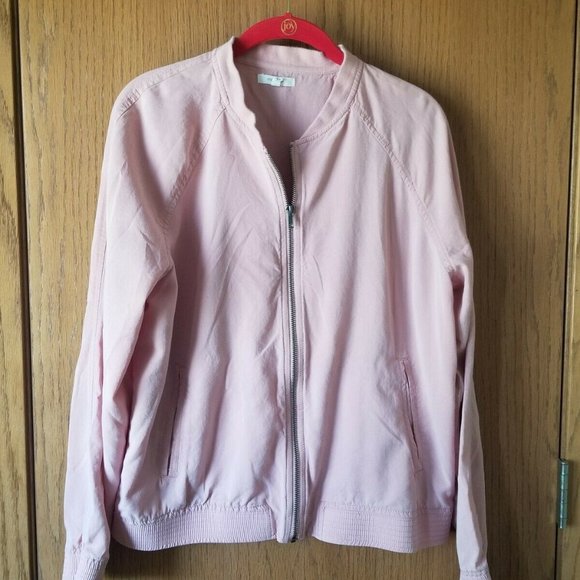 Maurices Jackets & Coats Xl Maurices Pink Zip Up Jacket Banded